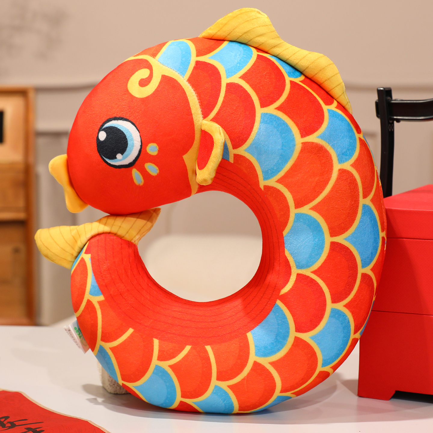 国风锦鲤玩偶U型枕颈枕吉祥物
