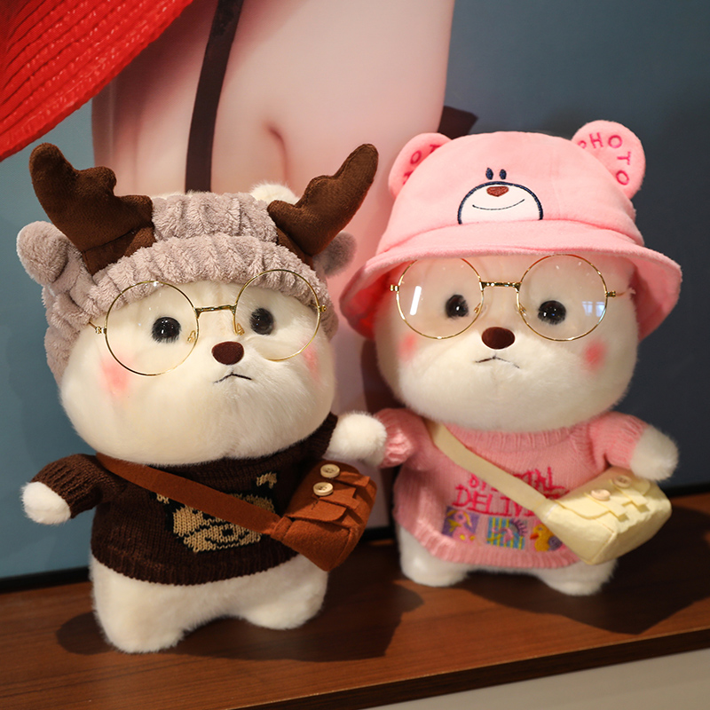 可爱穿衣小熊公仔玩偶小白熊毛绒