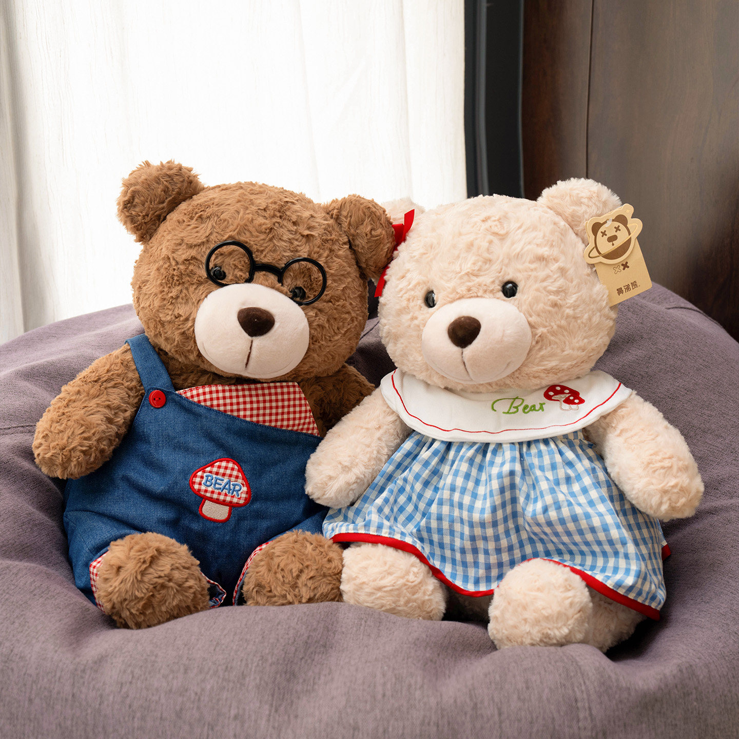 情侣小熊公仔抱睡玩偶可爱泰迪熊大抱抱熊毛绒玩具结婚礼物送女孩