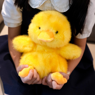 可爱软萌黄小鸭子玩偶毛绒玩具女生床上陪睡安抚娃娃儿童生日礼物