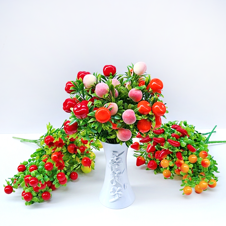 仿真桔子苹果桃子水果把束客厅卧室植物高档套装花瓶配件摆设装饰,家居饰品,仿真花/假花,淘宝优惠券,粉丝福利购,淘宝优惠卷