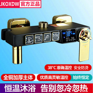 全铜淋浴龙头配件开关冷热太阳能混水阀卫浴室沐雨器恒温花洒套装