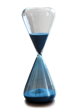 蓝色玻璃计时送朋友新品促销礼物