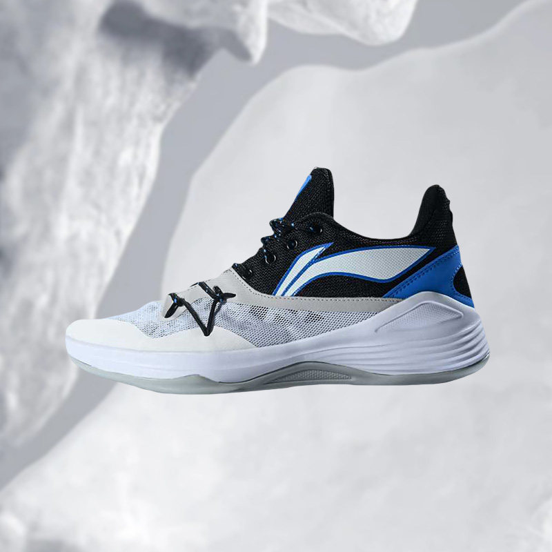 李宁combat篮球鞋男夏季实战网面低帮场地驭帅11运动男鞋abpq013