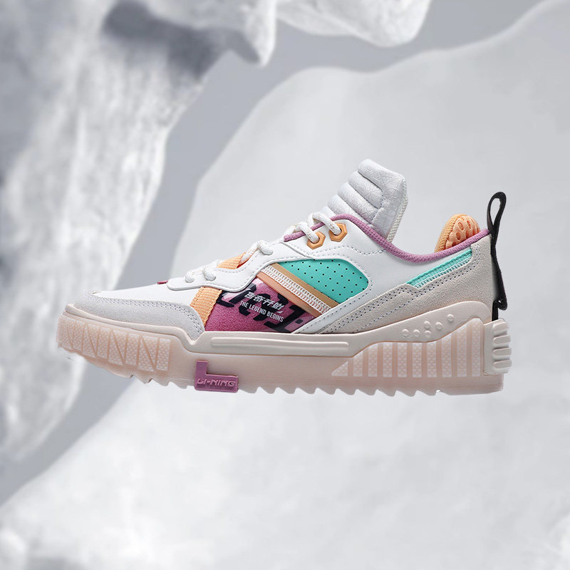 李宁融之新生秀款敦煌联名运动时尚休闲鞋女鞋低帮运动鞋agcq232