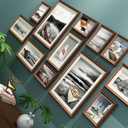 客厅免打孔沙发创意房间照片墙