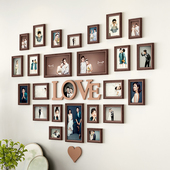 照片展示墙照片墙装 饰创意相框挂墙不规则客厅相片相簿墙高级感
