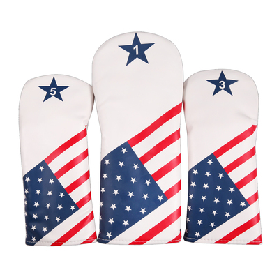 通用美国风大头推杆套 大小半圆磁铁吸高尔夫球杆套 杆头套头帽套