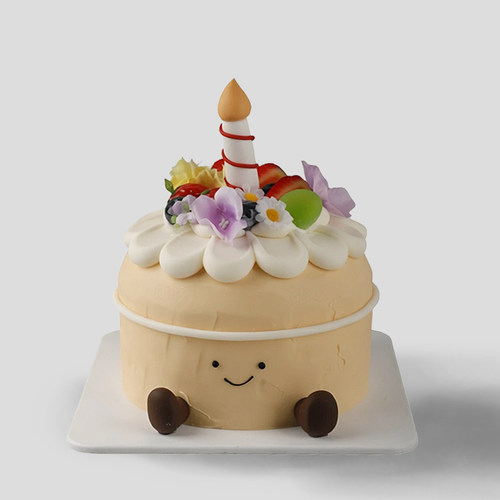 网红Jellycat小脚星星人蛋糕模型2026新款网红塑胶生日假蛋糕样品