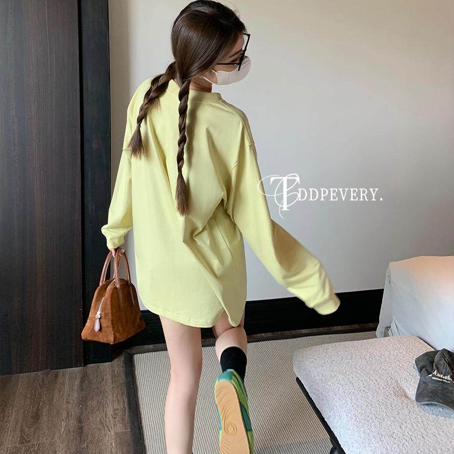 TDDP多巴胺长袖T恤女休闲基础