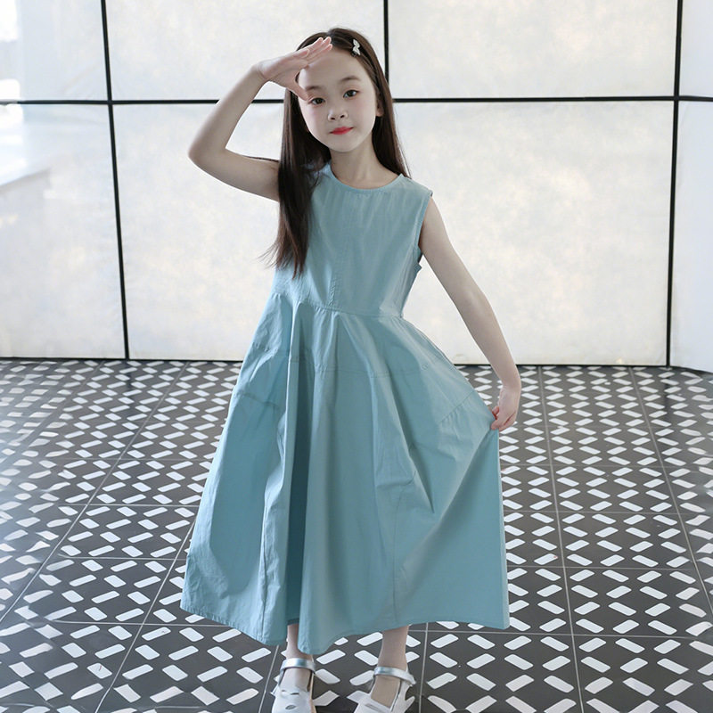 亲子母女装女童绝美连衣裙棉布裙
