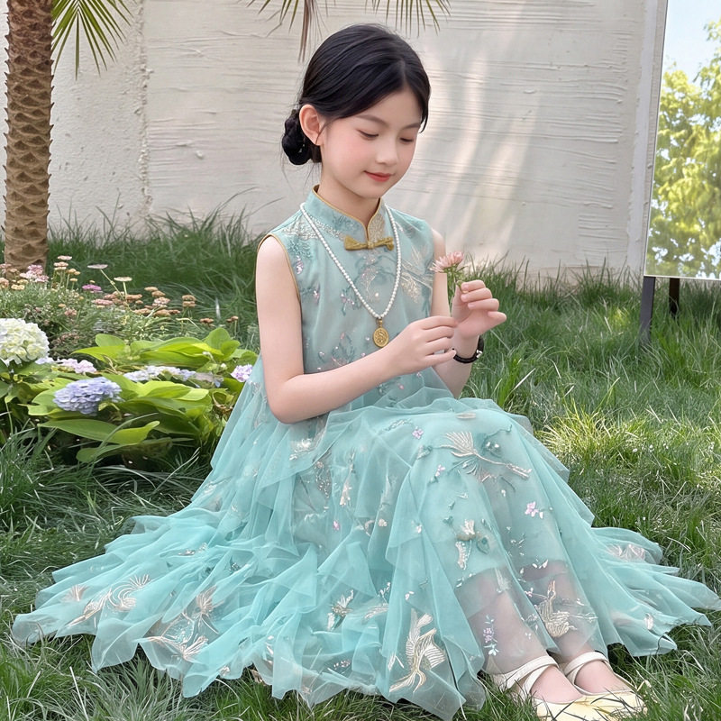 女童新中式国风连衣裙2026新款