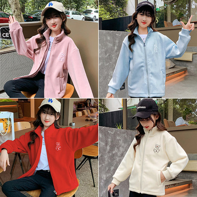 女童摇粒绒毛毛外套校服内搭神器