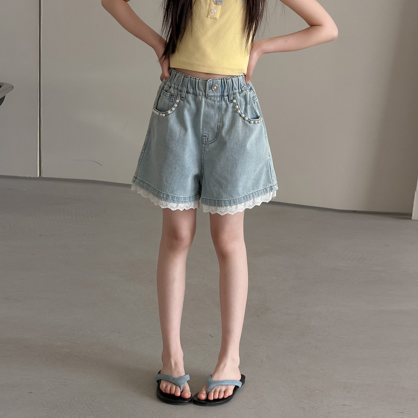 女童马裤夏薄款阔腿三分裤热裤