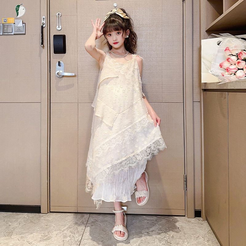 女童不规则裙子连衣裙夏季度假风