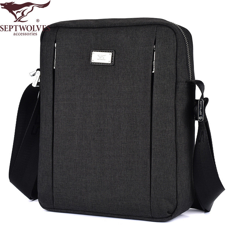 七匹狼斜挎包男士包包2026新款单肩包商务男包休闲牛津布背包男款