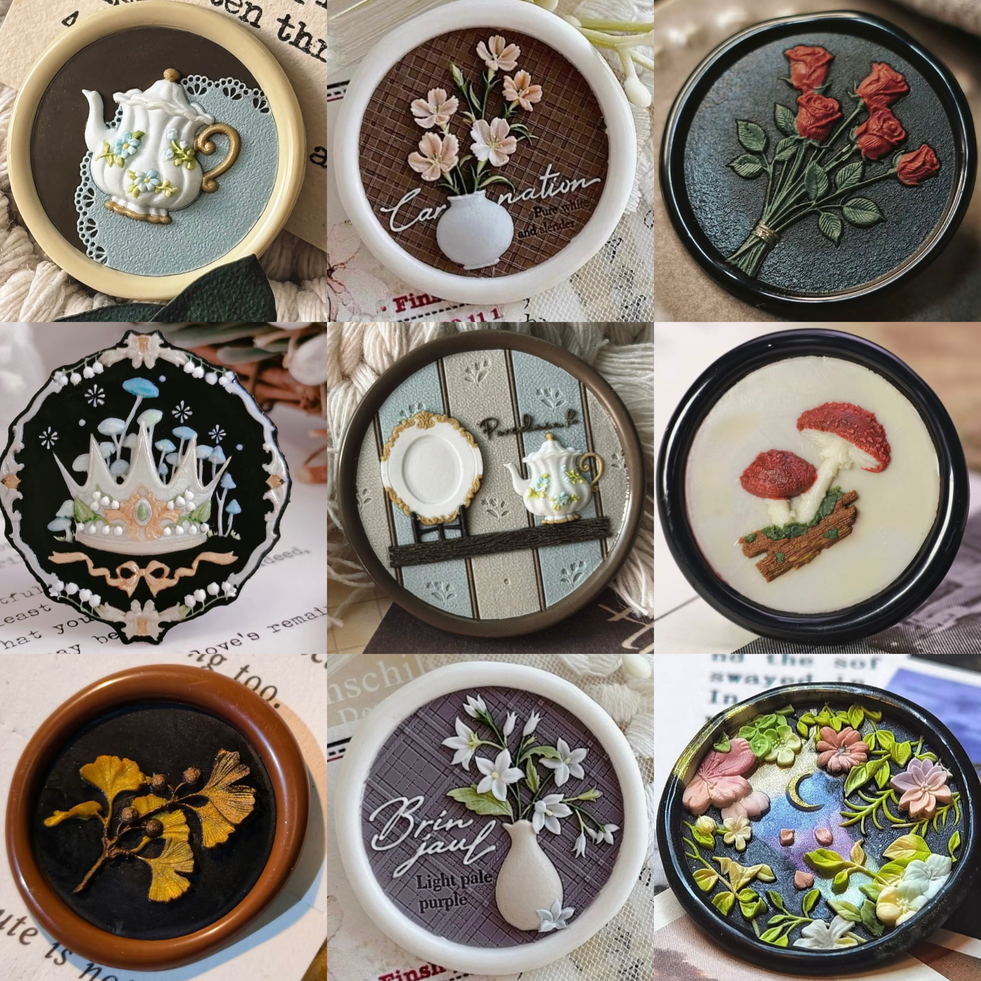 火漆印章章头情人节系列浮雕可爱成品印章/学生用印/