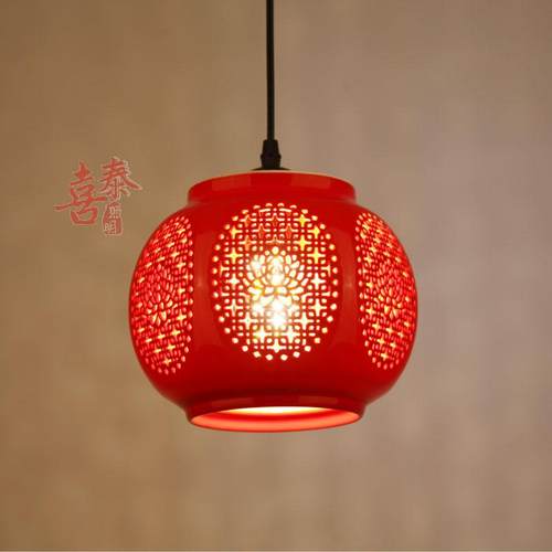 红色阳台玄关吊灯门厅走道陶瓷