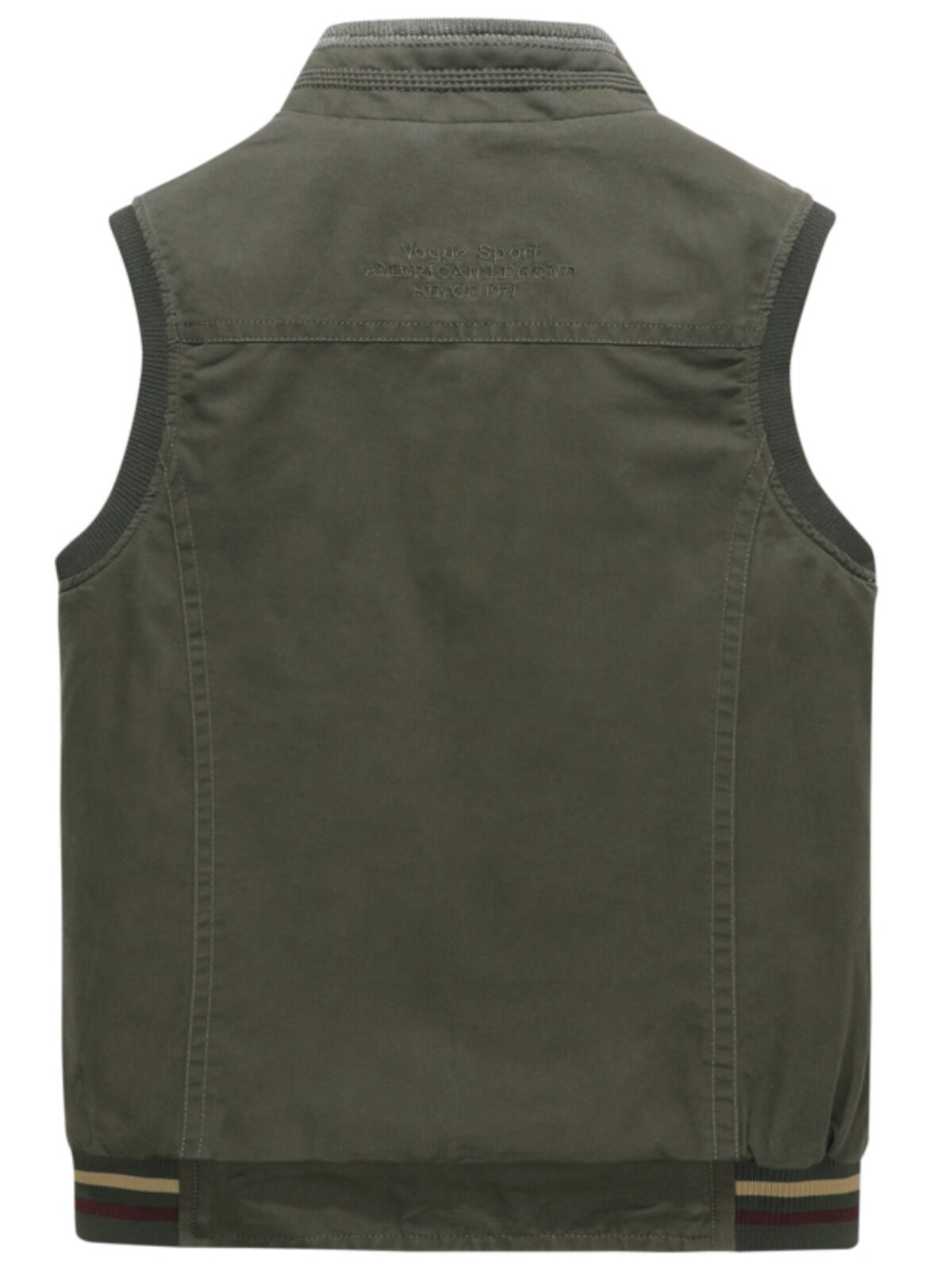 REVERSIBLE VEST MENS SPRING AND AUTUMN COTTON MULTI-POCKET OUTDOOR MENS HORSE JACKET VEST LOOSE LARGE SIZE SHOULDER JACKET