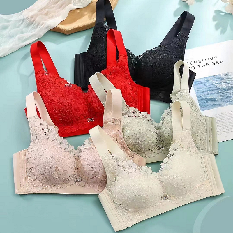 高燃8454文胸无磁无钢圈中薄款内衣聚拢调整型不掉肩加宽收副乳