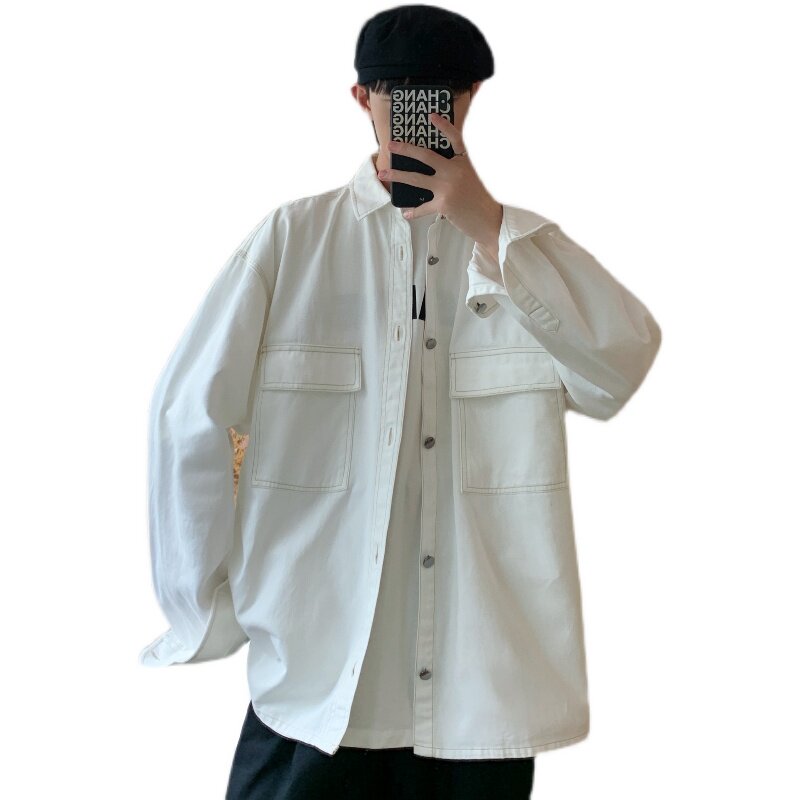 春秋明线工装外套青少年潮流衣服日系宽松休闲夹克H002P55控68,男装夹克,电商D321A