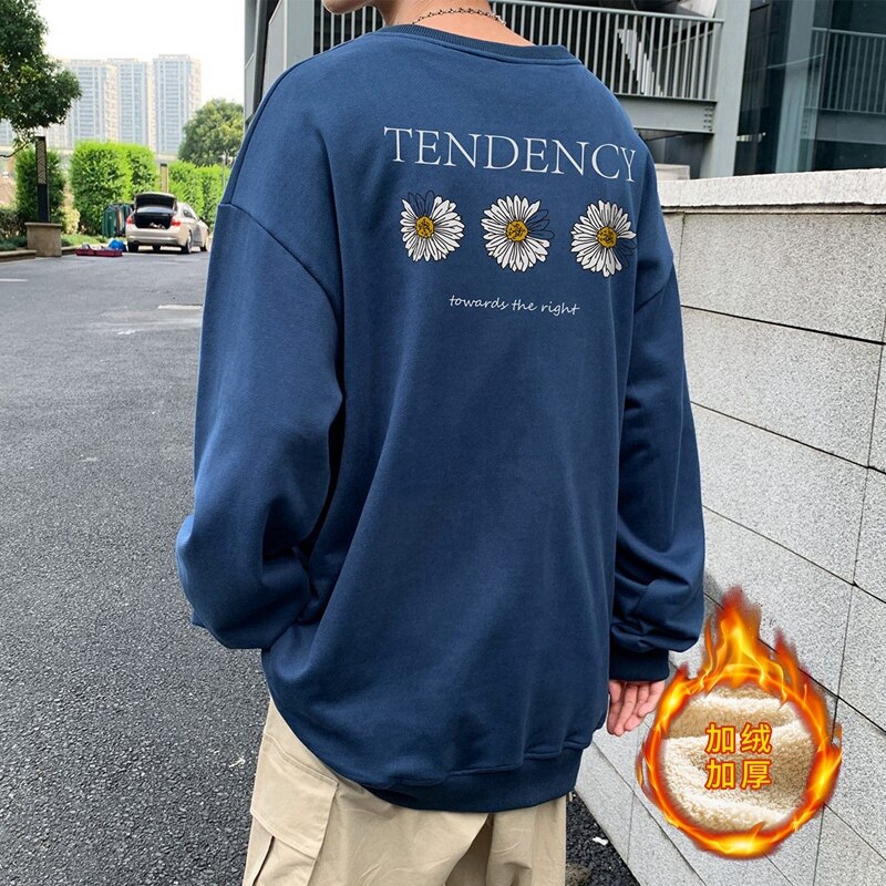 秋冬纯棉加绒卫衣男2020年潮牌新款长袖圆领户外休闲运W002,男装卫衣,电商D321A