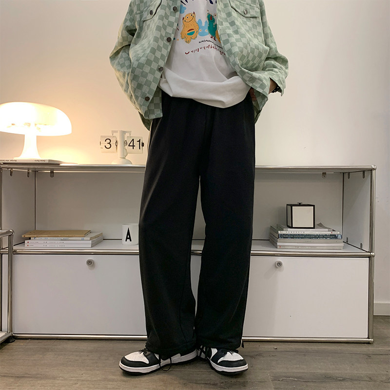 休闲长裤男士直筒束脚两穿运动裤春秋设计感INS学生H112,男装休闲裤,电商D321A