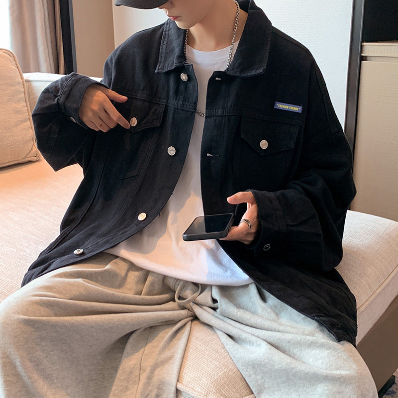2022春装大货港风中性男女夹克牛仔衣H003P80控88,男装夹克,电商D321A