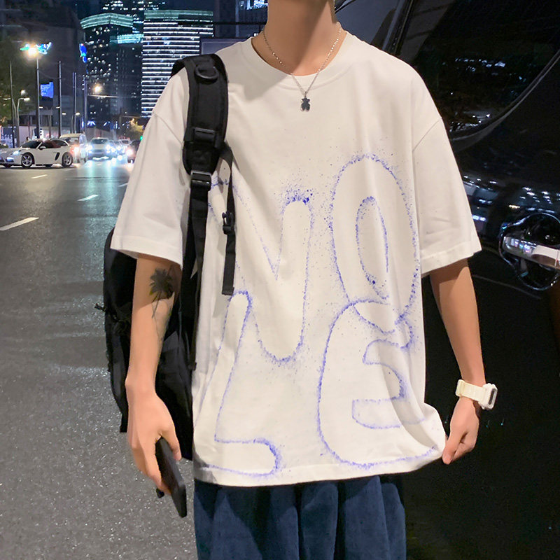 2022高品质潮牌短袖T恤中性男女港风D321T003P35,男装T恤,电商D321A