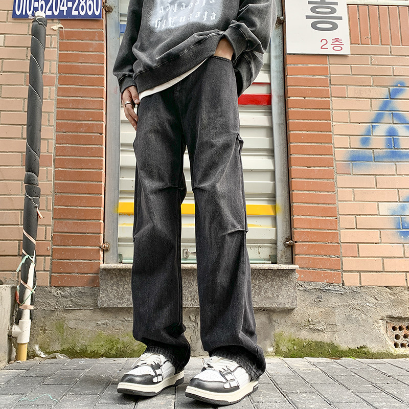 秋冬美式休闲复古做旧直筒牛仔裤D321-NK569-P65，男装牛仔裤，电商D321A