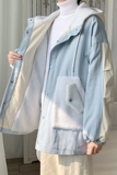 冬季拼接棉衣加绒连帽外套男羊羔毛潮流ins港风休闲棉服KD07P70，男装夹克，电商D321A