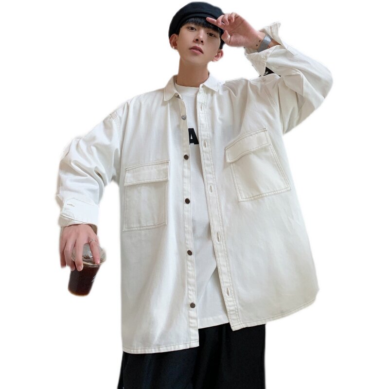 春秋明线工装外套青少年潮流衣服日系宽松休闲夹克H002P55控68,男装夹克,电商D321A