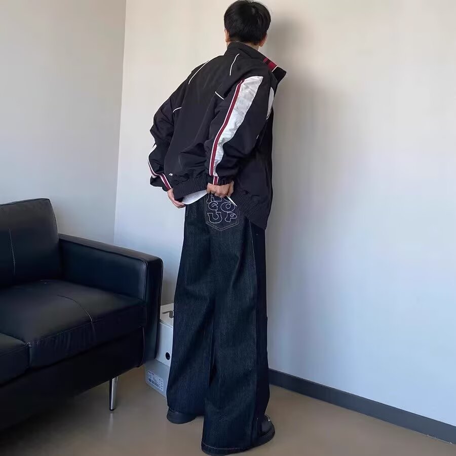潮流时尚新款港风气质帅气慵懒休闲流行潮牌-K2533-P50,男装牛仔裤,电商D321A