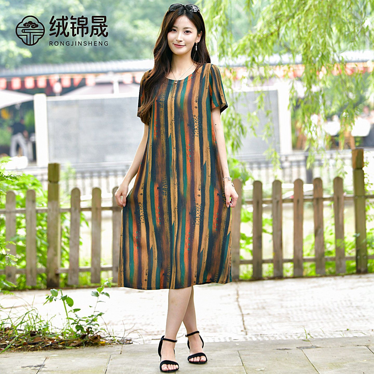 夏季新款棉绸连衣裙女图片