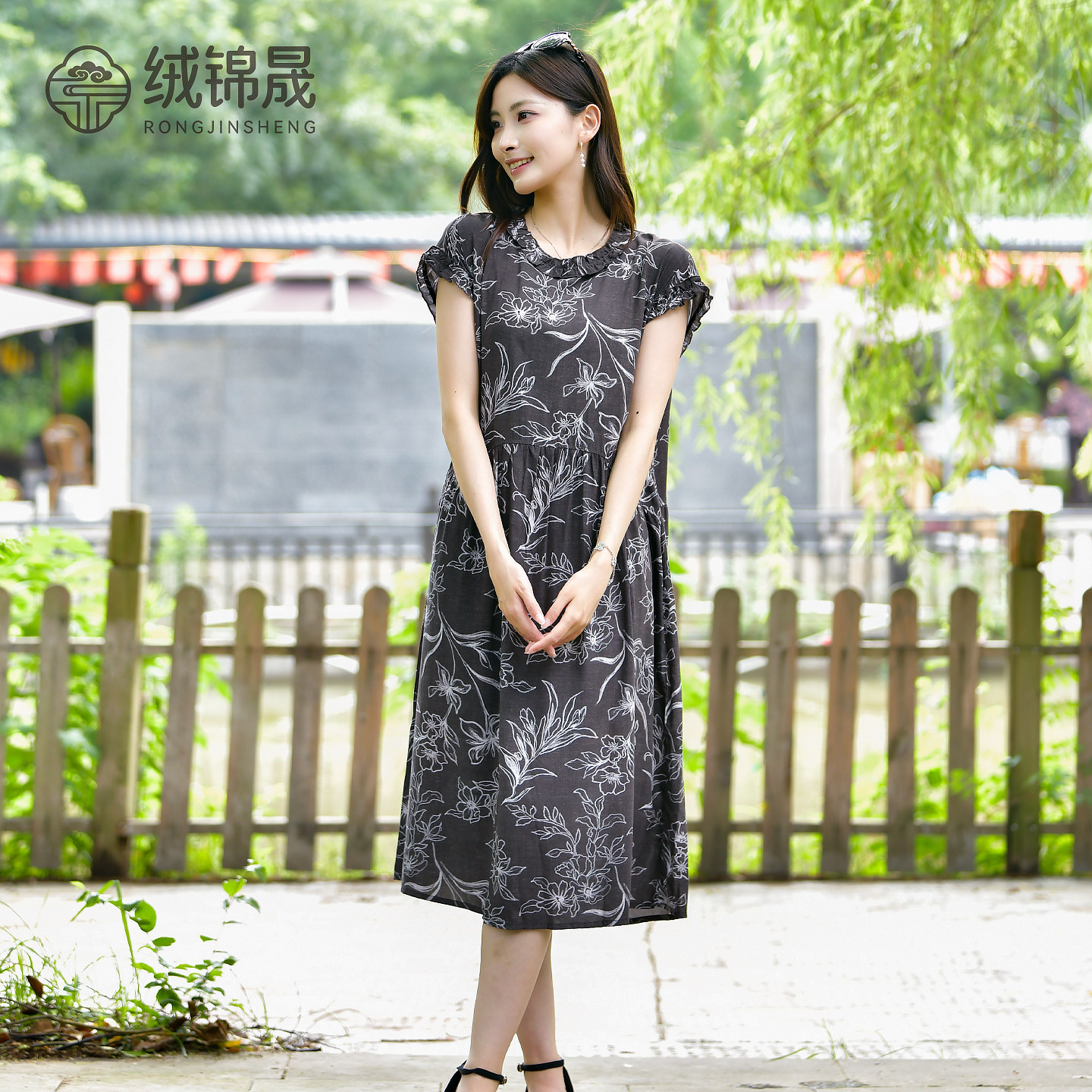 夏季新款棉绸连衣裙女