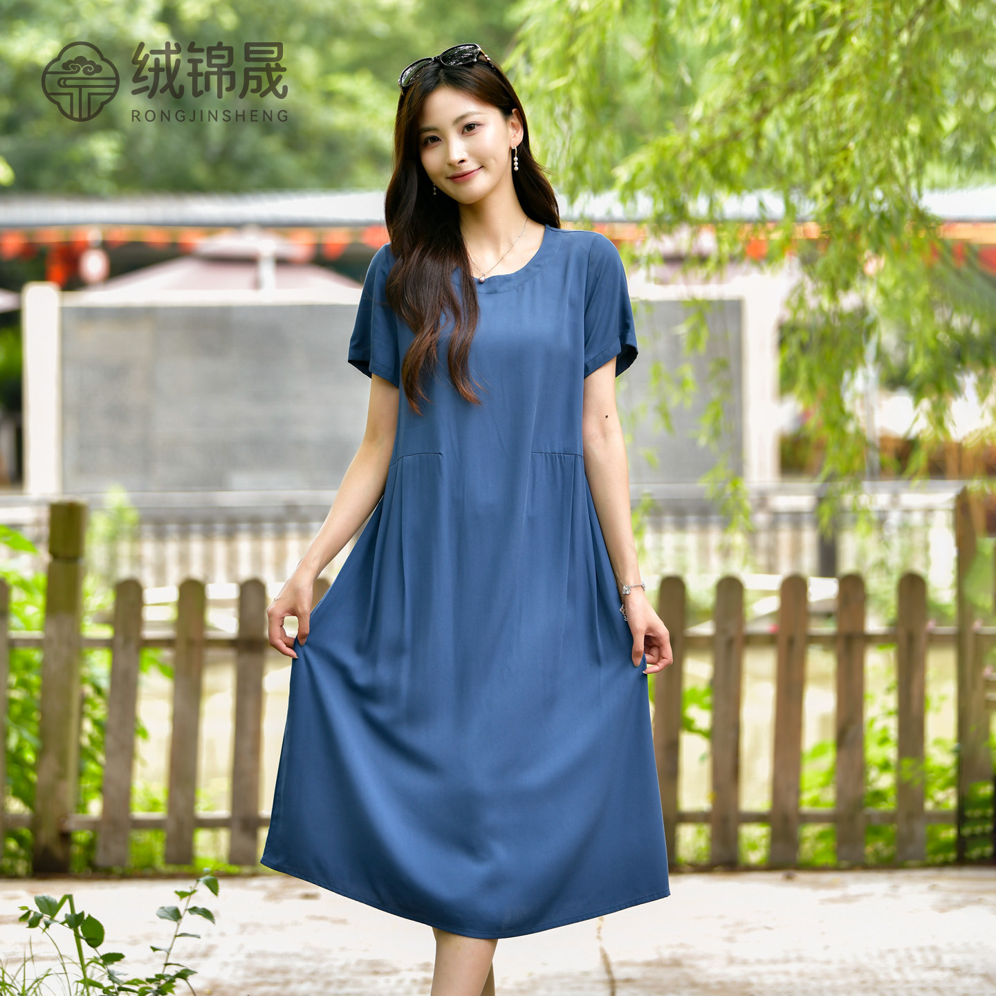 夏季新款棉绸连衣裙女图片