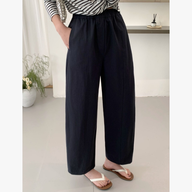 【花花推荐】女士百搭休闲拼接裤2610