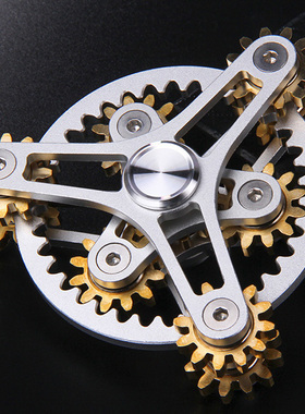 EDC手指尖陀螺齿轮联动精密高级机械无聊减压玩具黑科技解压神器