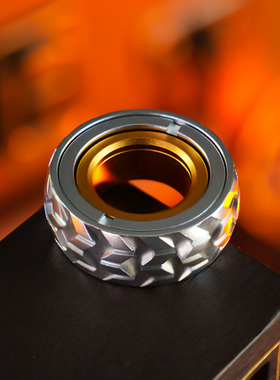 全金属edc机械师段落指环推牌轮胎戒指啪啪币科技感减压玩具