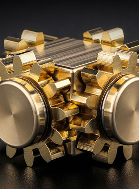 手指指尖陀螺 齿轮联动轴承edc纯铜金属指间螺旋减压创意解压玩具