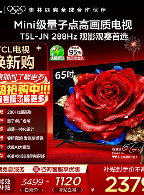 TCL电视 65T5L-JN 65英寸 288Hz高刷 QLED量子点 灵控系统 超薄