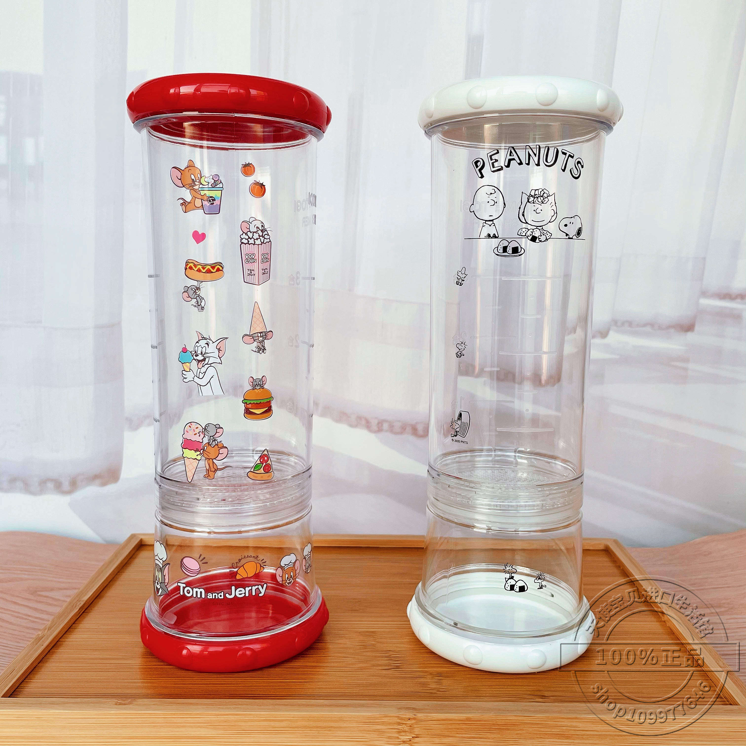 日本购回skater卡通猫和老鼠snoopy手动塑料透明淘米洗米神器日本