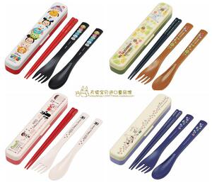 现货日本制【日本正品】skater斯凯达便携勺叉筷餐具套装带盒