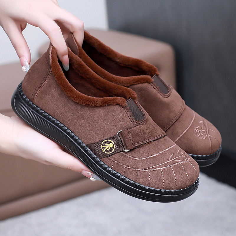 冬季老北京布鞋女棉鞋加绒保暖时尚防滑软底二棉中老年妈妈鞋