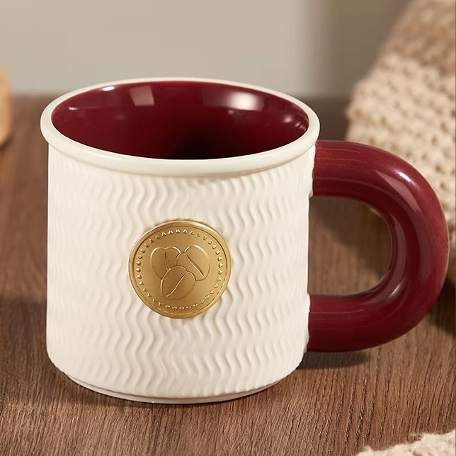 COSTA波纹马克杯咖啡高颜值陶瓷杯子水杯 2025新款水杯泡茶马克杯