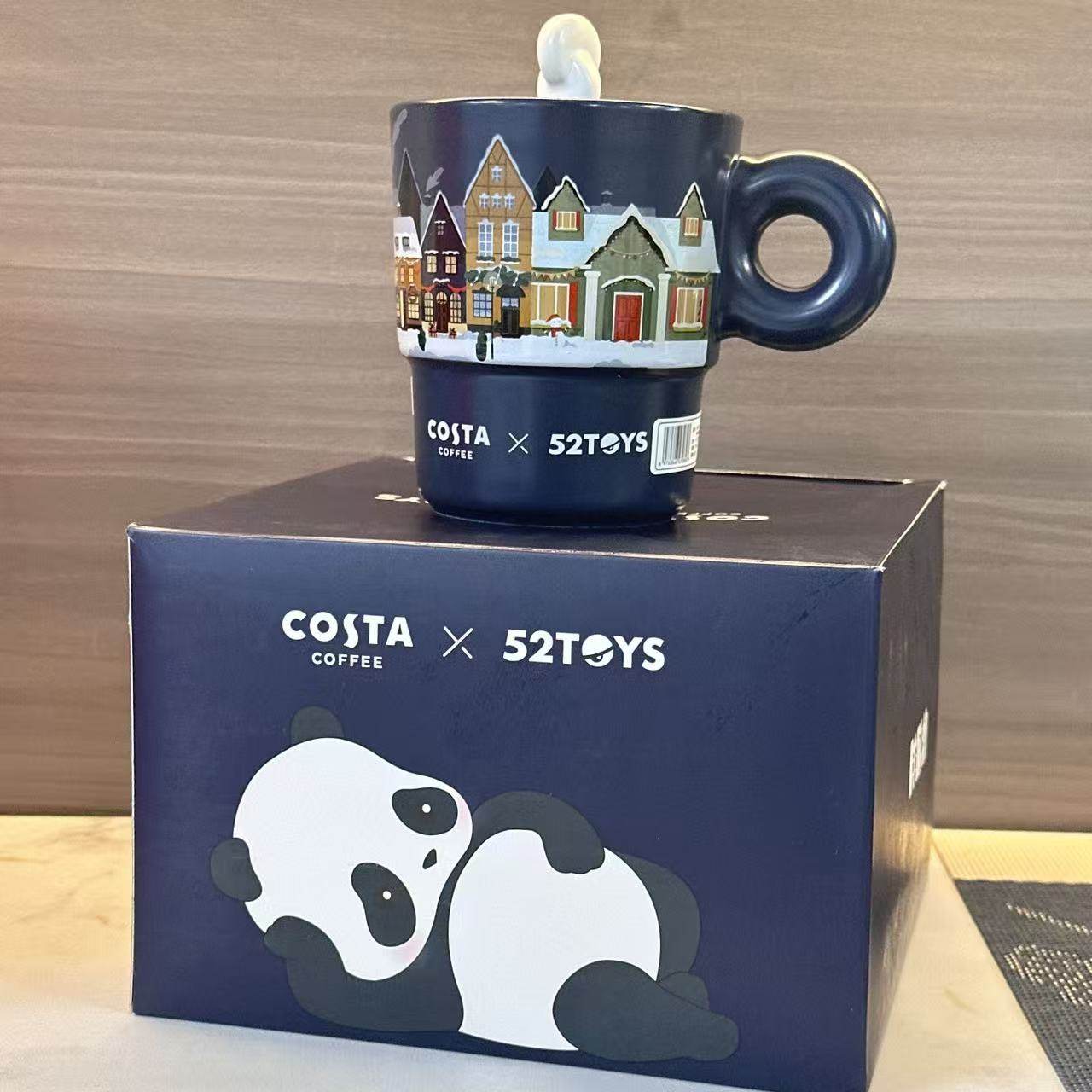 COSTA胖哒幼夜空蓝马克杯陶瓷杯380ML带杯盖礼盒清仓高档礼盒图片