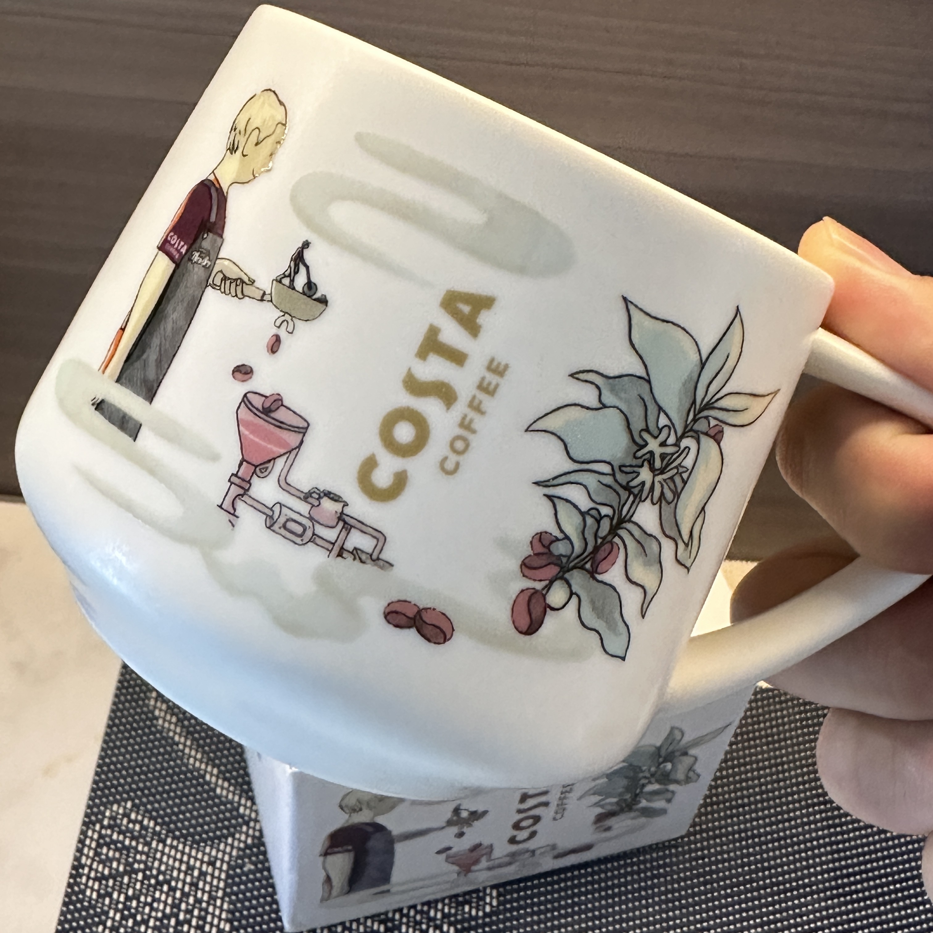 Costa咖啡大师马克杯绝版典藏咖啡杯复古杯陶瓷马克杯400ml咖啡杯