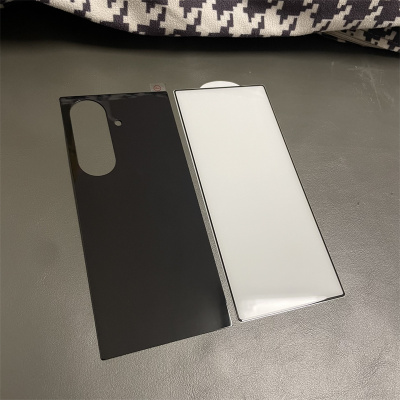 适用三星zfold7黑色光面高清透明屏幕钢化膜前后黑色防爆贴膜Z Fold7全屏手机玻璃膜纯色背膜保护膜彩膜