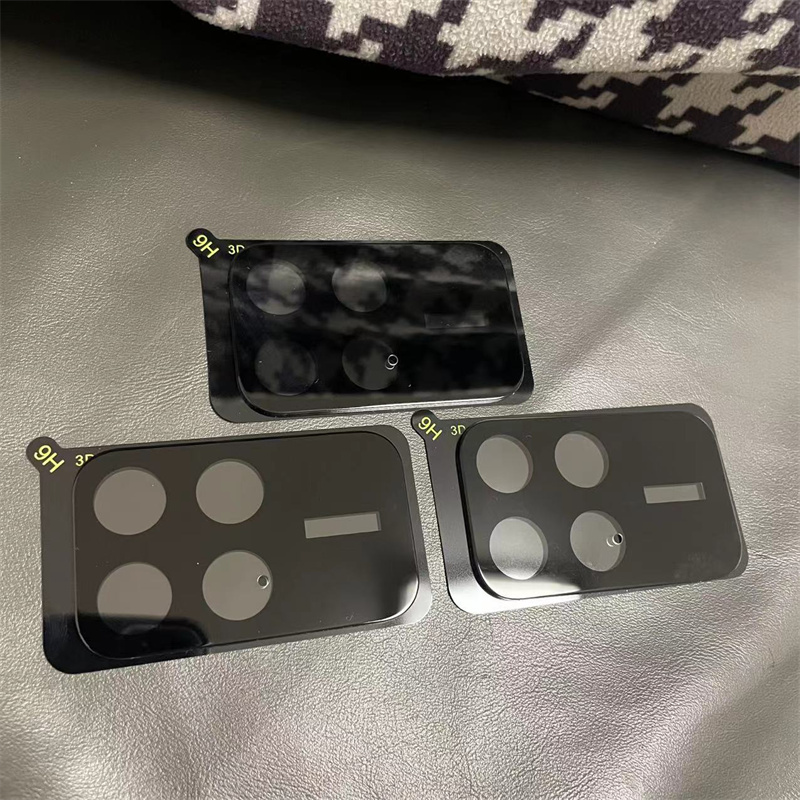 适用红米k90promax黑色光面透明钢化玻璃膜镜头膜彩膜 k90丝印圆孔摄像头全覆盖防爆保护贴膜手机拍照配件