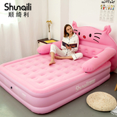 顺绮利卡通单双人家用充气床气垫卡通KT猫充气床垫户外露营折叠床